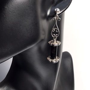 Sterling Silver Black Onix Earrings